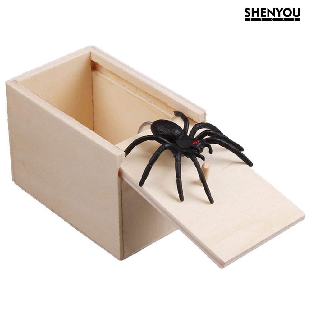 Hộp nhện đồ chơi bằng gỗ cho bé