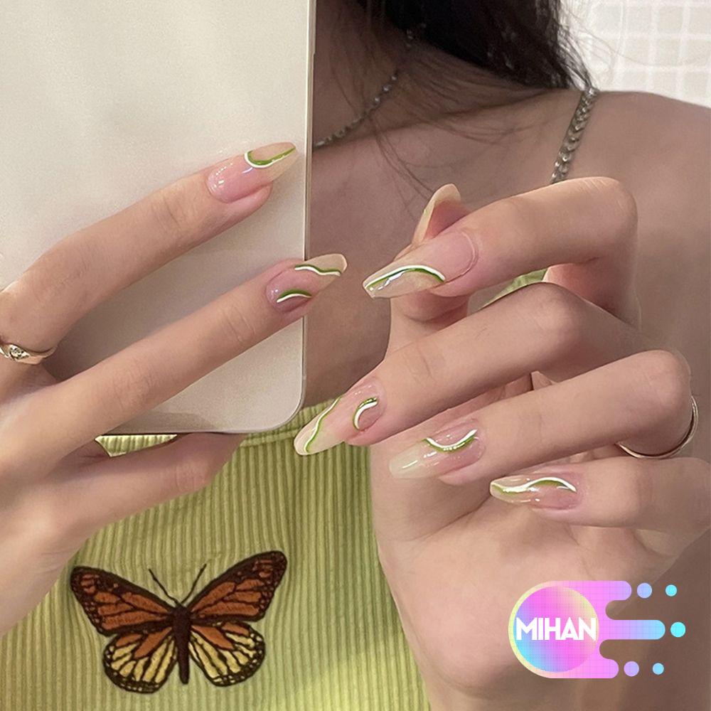[Hàng mới về] 24 Móng tay giả dạng nhấn có thể tháo rời kiểu dáng thời trang