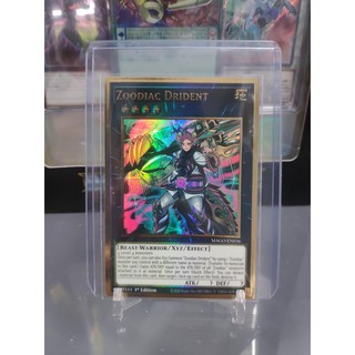 [ Dưa Hấu Yugioh ] Lá bài thẻ bài Zoodiac Drident - Premium Gold Rare - Tặng bọc bài nhựa bảo quản