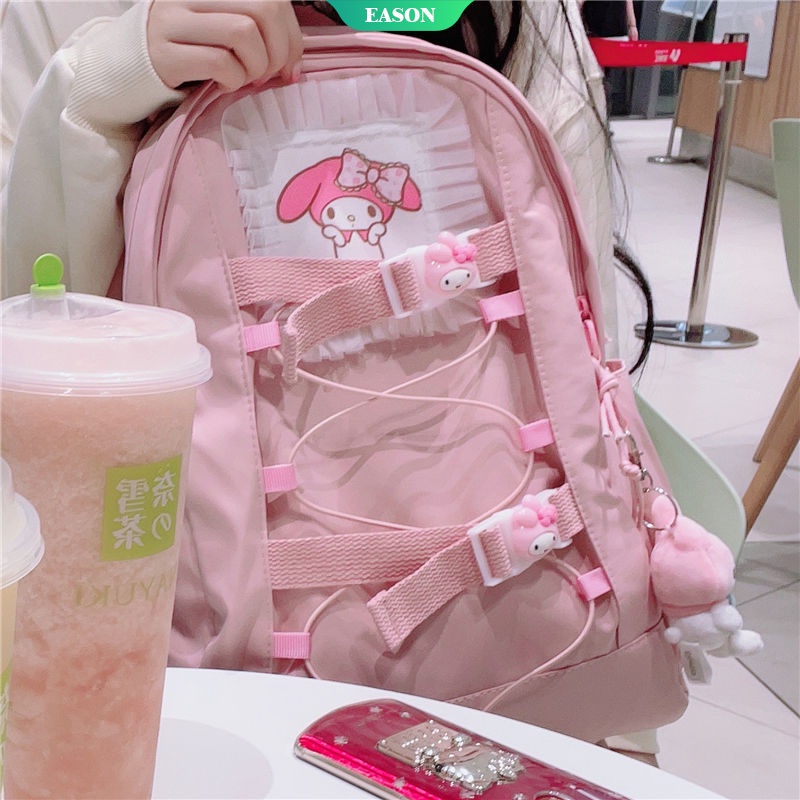 Sanrios Anime KawaiiInsins Cinnamoroll Fashion Waterproof Women Backpack Teenager Girl Kawaii BookBag Laptop Rucksack Cute Student School Bag Mochila Female