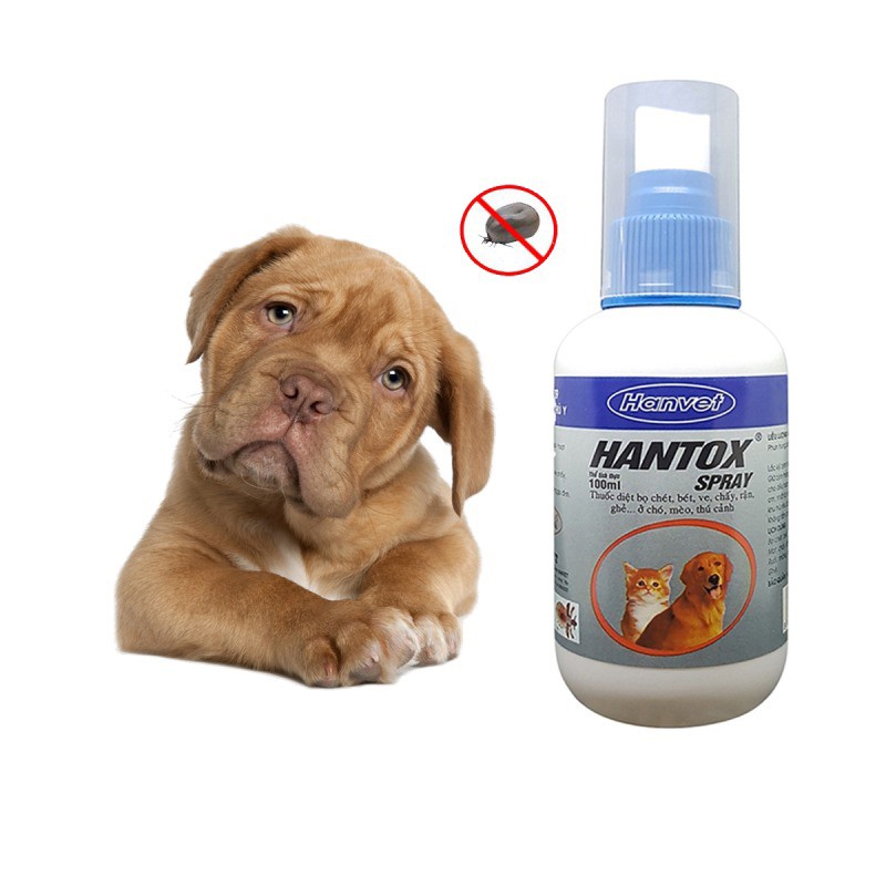 Xịt Hantox Spray Ve Rận, Kí Sinh Trùng, Ghẻ Ở Chó Mèo, Thú Cưng Chai 100Ml - Bobo Pet Shop Hà Nội