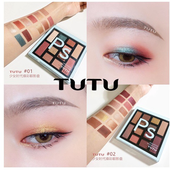 TUTU Ps - Bảng mắt 12 màu - hàng nội địa Trung