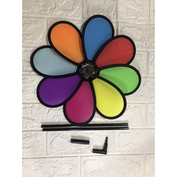 Chong chóng cầu vồng loại 30cm, tặng kèm keo 502 + chong chóng nhỏ