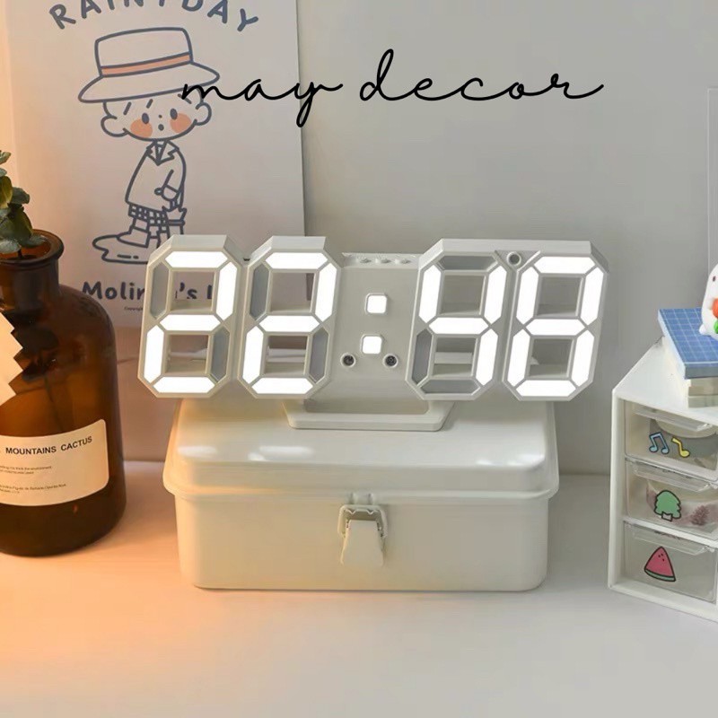 Đồng Hồ Led 3D Treo Tường, Để Bàn, Trang Trí