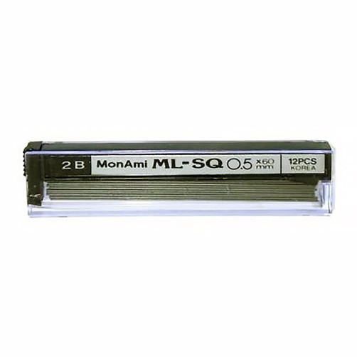 RUỘT CHÌ MONAMI ML-SQ 2B 0.5MM ( 1 hộp)