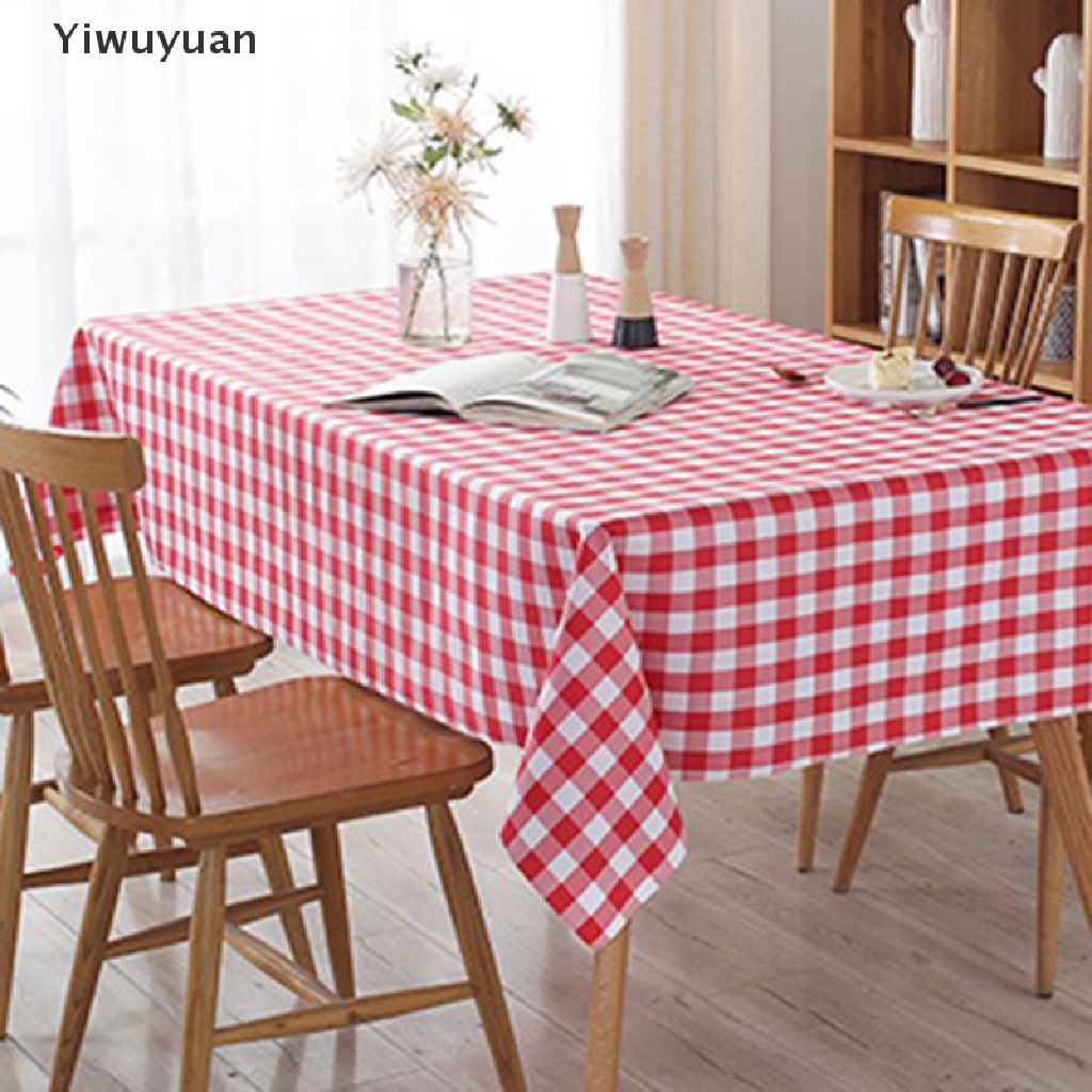 &lt; Yiwuyuan &gt; Khăn Trải Bàn Kẻ Caro Đỏ Dày Dùng Một Lần Trang Trí Nhà Cửa Tiệc Cưới Bán Chạy