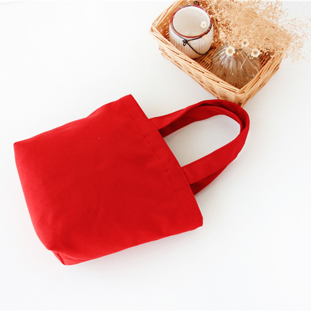 Túi vải canvas giữ nhiệt đựng đồ ăn trưa tiện dụng