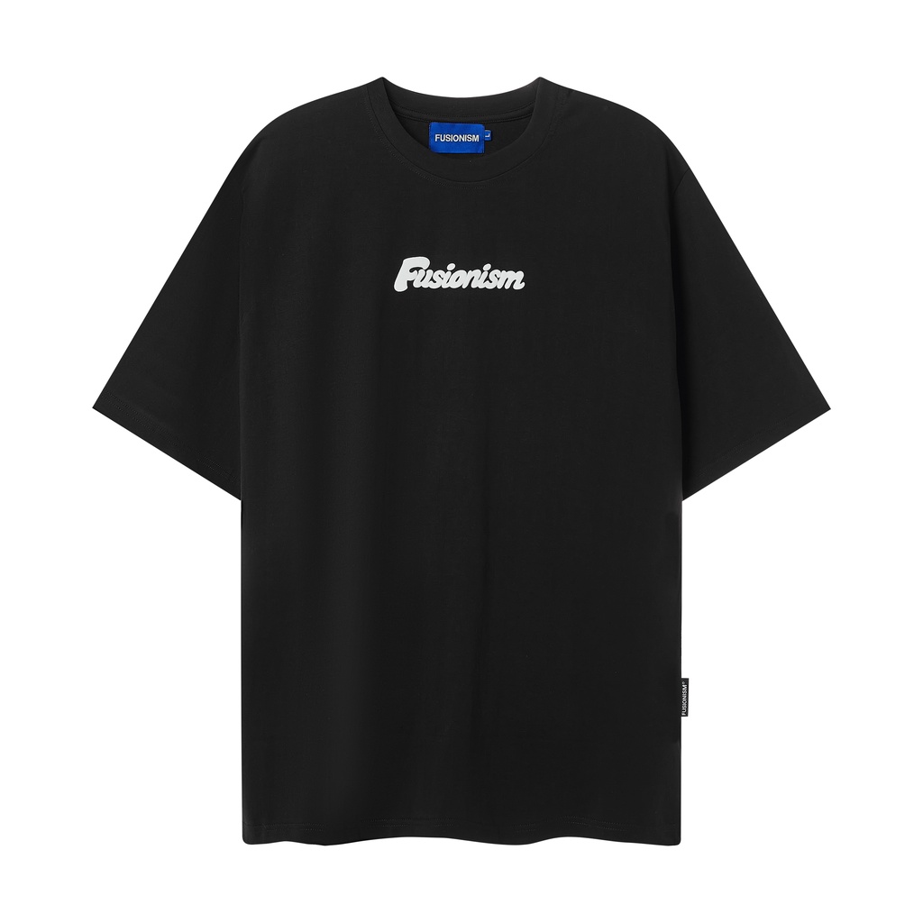 Áo thun in nổi Basic Fusionism - Màu Đen - Unisex - Form Oversize