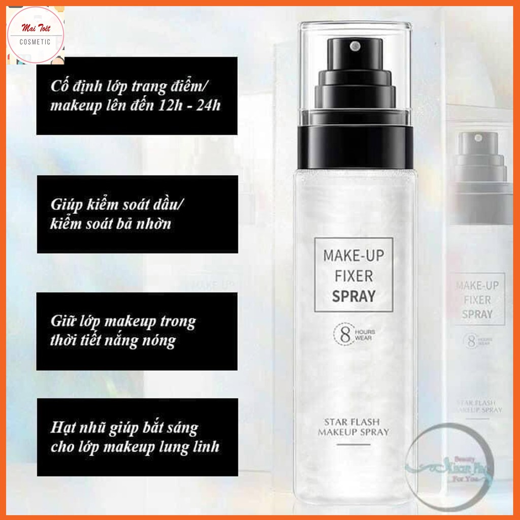 Xịt nhũ khóa makeup chính hãng Star Flash Make Up Spray 8 Hours Wear | BigBuy360 - bigbuy360.vn