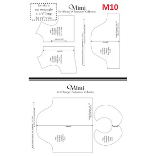 Rập giấy quần áo búp bê M10