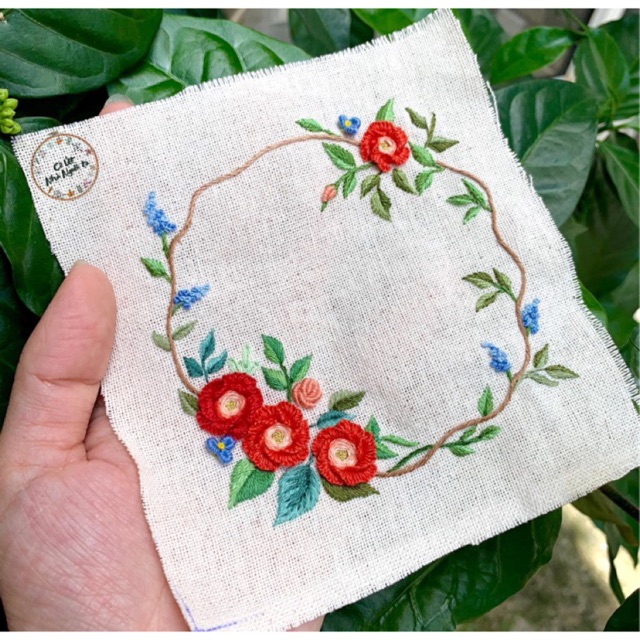 Vải linen tập may/ thêu/ 20cm x 20cm