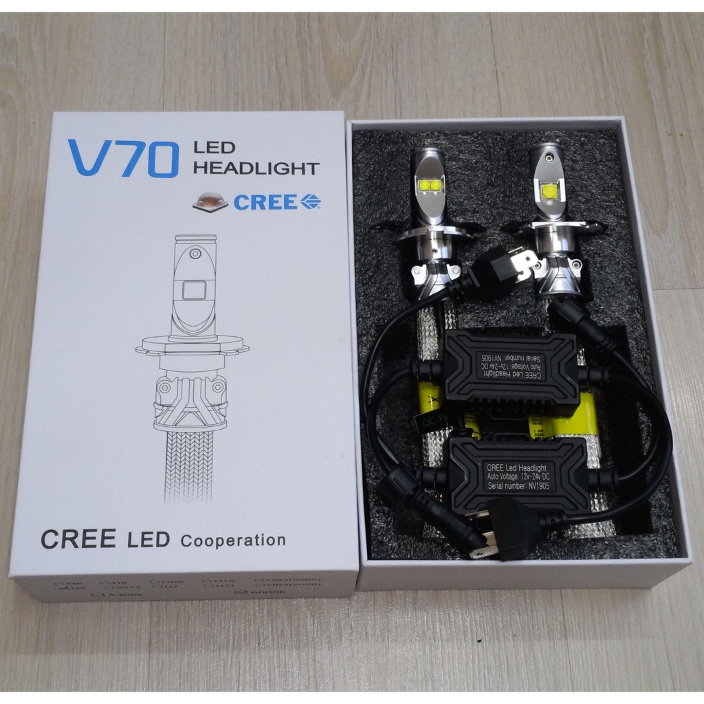 Model 2021 - Bóng đèn Led CREE XHP70 V70 : Màu sáng trắng 6000 kelvin