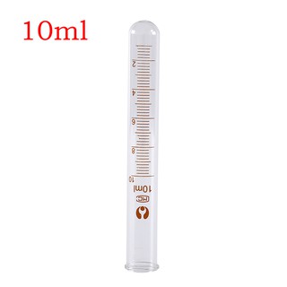 Ống nghiệm thủy tinh chia vạch cổ trơn 10ml- kích thước 15x100mm