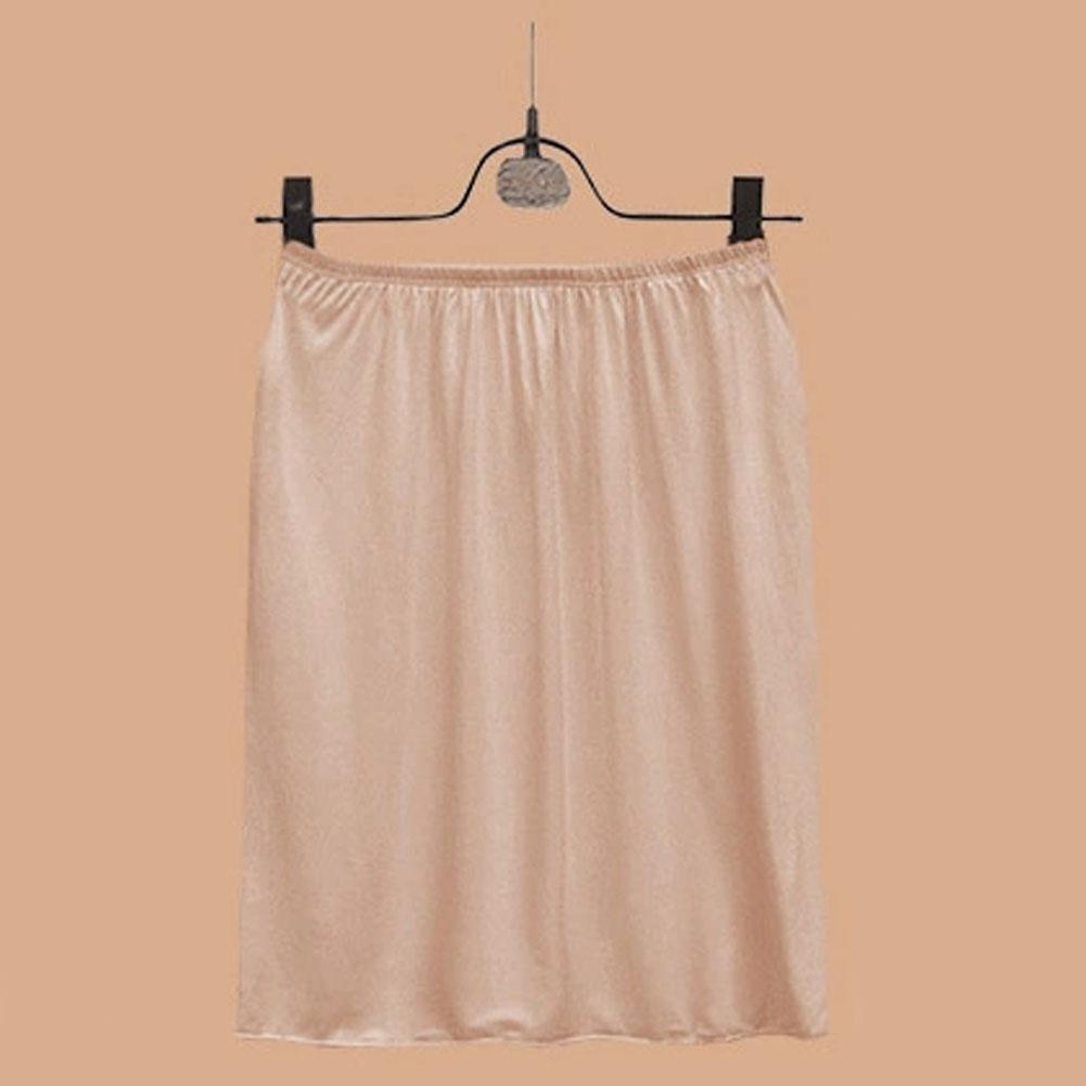 Phụ nữ Thun Eo Ngắn Váy lót Căng ngắn Satin Mặc bên trong Váy Nửa Trượt Váy lót Phụ kiện Đồ lót Phụ nữ | BigBuy360 - bigbuy360.vn
