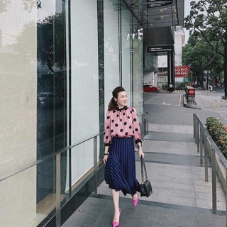Áo chấm bi zara