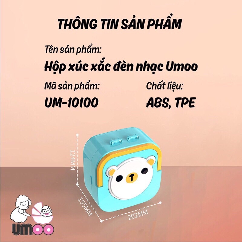 Hộp xúc xắc đèn nhạc Umoo UM 10100