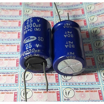 Tụ điện hóa 3300uF 25V 3300uF25V 16x25mm SAMWHA