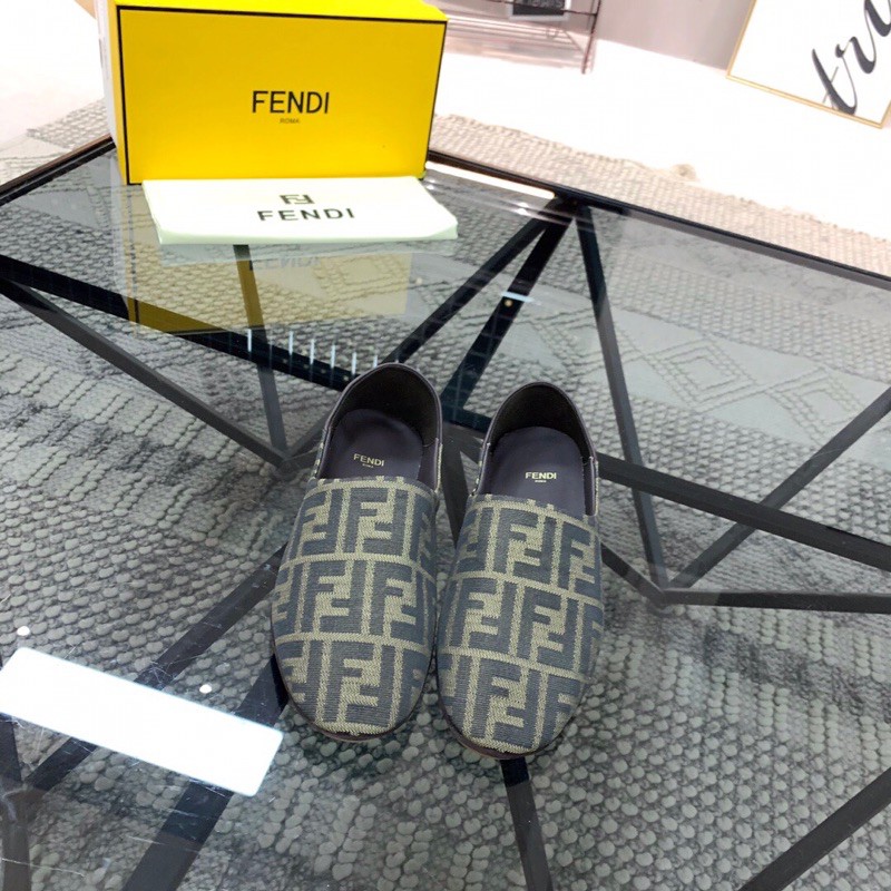 Giày lười nam thương hiệu Fendi FD da thật cao cấp thiết kế độc đáo thời thượng