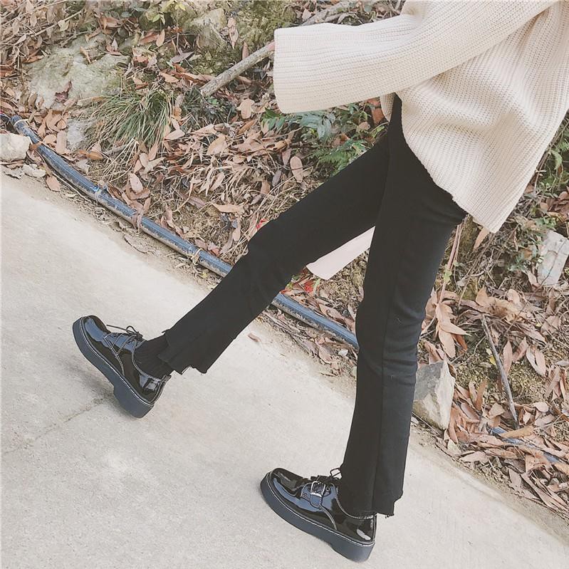 Giày ulzzang da bóng dây tròn có quai ngang Hàng quảng châu | BigBuy360 - bigbuy360.vn