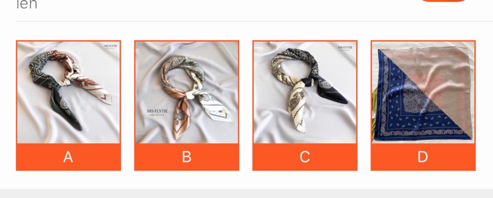 Khăn turban lụa vuông cao cấp choàng cổ size 70x70cm thanh lịch đa năng dùng làm áo yếm in hoa văn