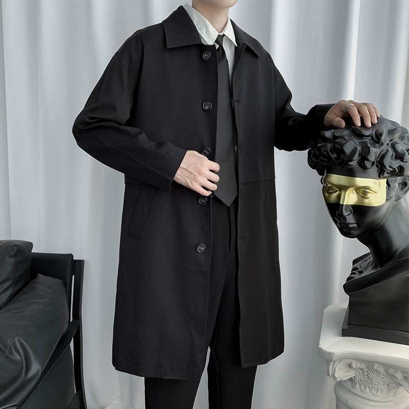 [OD/sẵn XL] Áo choàng áo khoác dài Mangto Nam Hàn Quốc 2 lớp