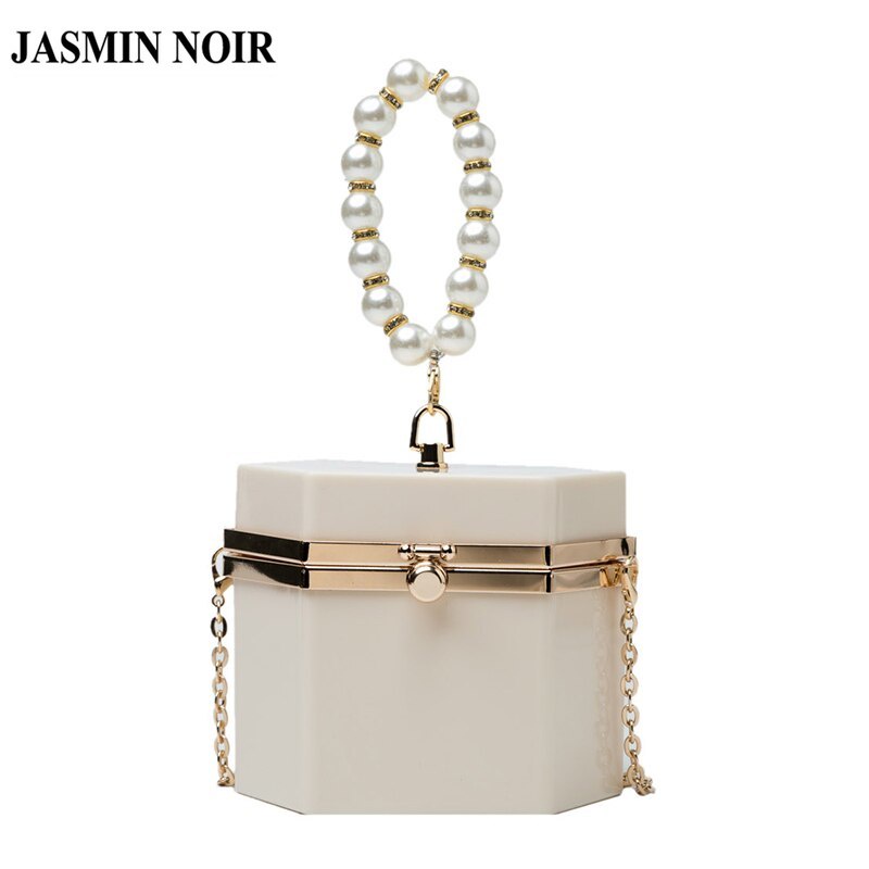 Túi Xách JASMIN NOIR Mini Đính Ngọc Trai Giả Màu Kẹo Thời Trang Mùa Hè 2021 Cao Cấp Cho Nữ