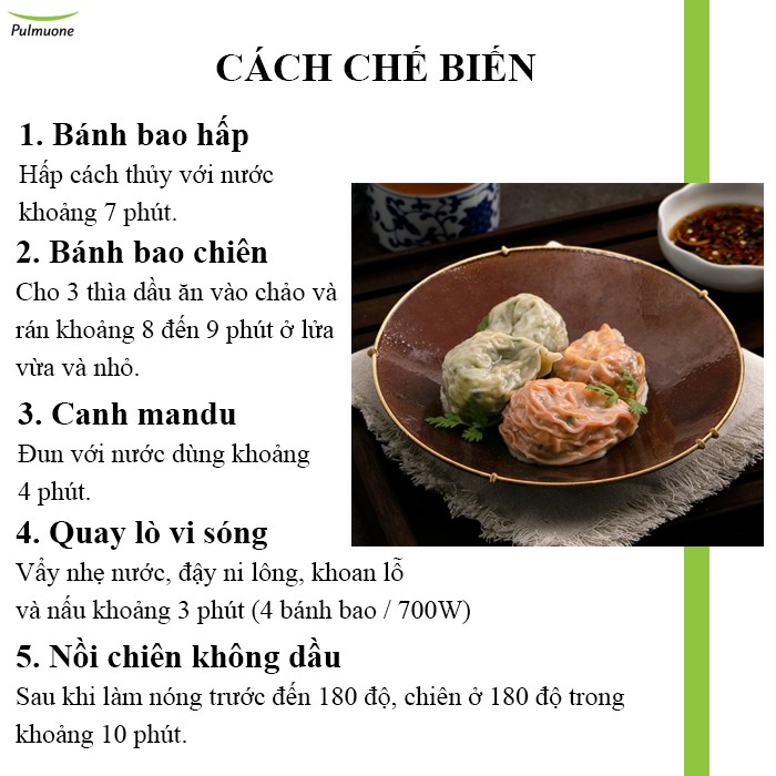 Bánh bao Hàn Quốc vỏ mỏng nhân thịt Pulmuone 400g