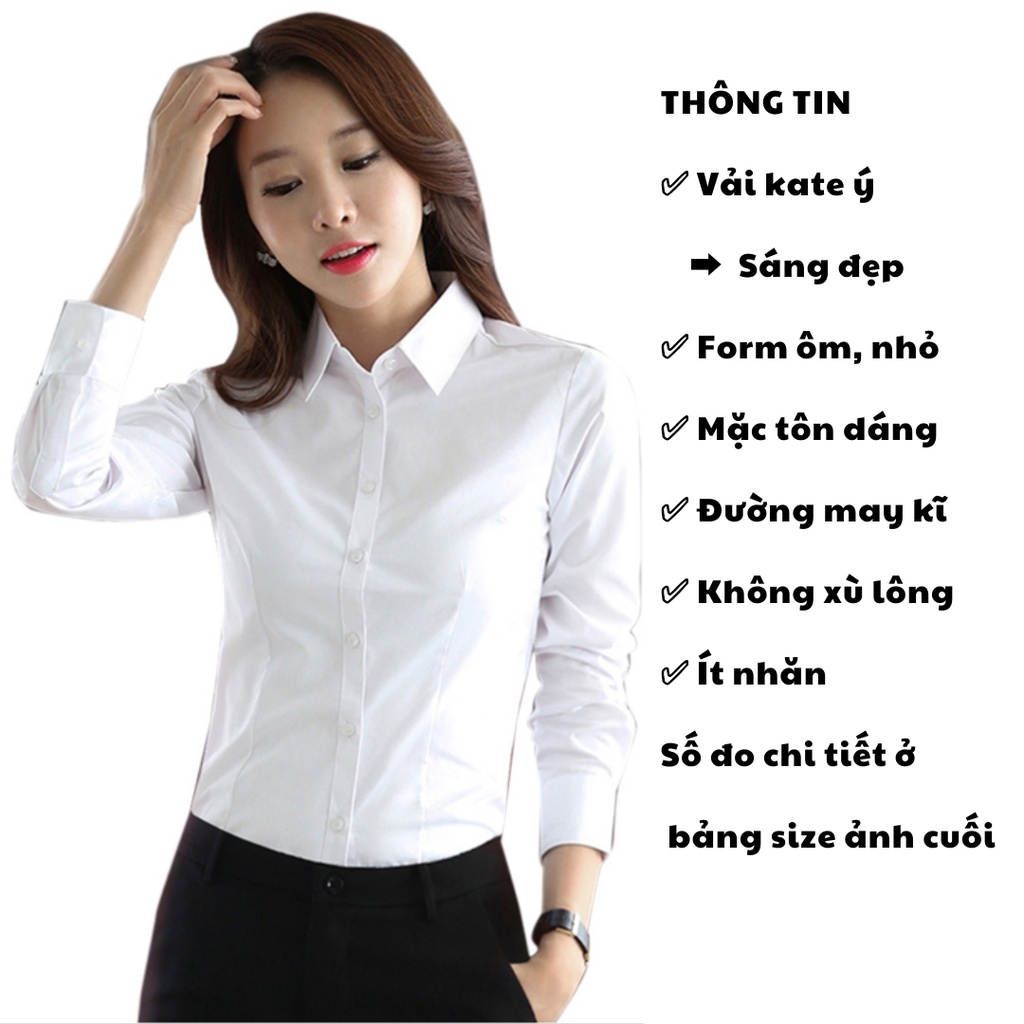 Áo sơ mi trắng công sở nữ MAI AN tay dài form nhỏ mặc cực tôn dáng sang trọng SMTD01
