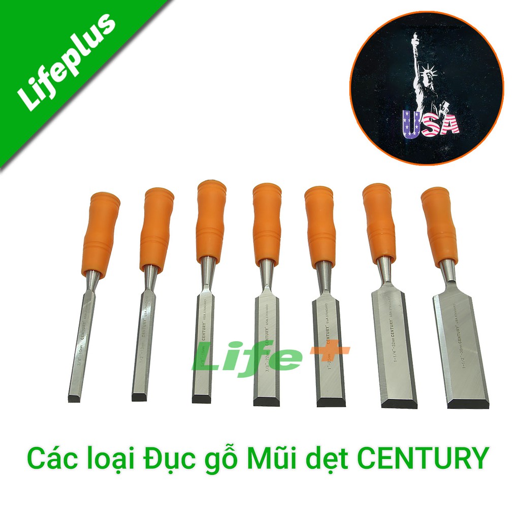 Đục gỗ cầm tay mũi dẹt Century