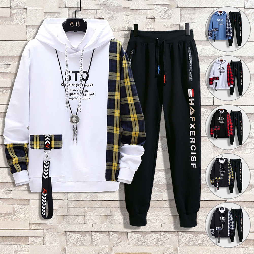 Bộ Quần Áo Nỉ Nam Thu Đông Áo Hoodies STO Mũ Trùm Đầu Kết Hợp Quần Jogger Bo Gấu SEPTEMBERGIRL1989 SET NAM 90000122 | BigBuy360 - bigbuy360.vn