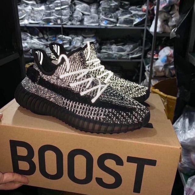 Hàng sẵn + Full box Sneaker Yz350 Đen full Static cao cấp