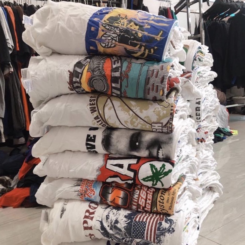 Áo Thun Trắng Nam Nữ, Áo Thun Mỹ Màu Tee Trắng 2Hand Nam Nữ Vải Cotton Loại Sịn Hàng Loại 1 Tuyển Chọn