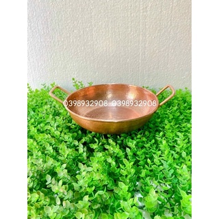 Chảo đồng đỏ 22 x 6 cm chất liệu bằng đồng đỏ nguyên chất nhà làm ra