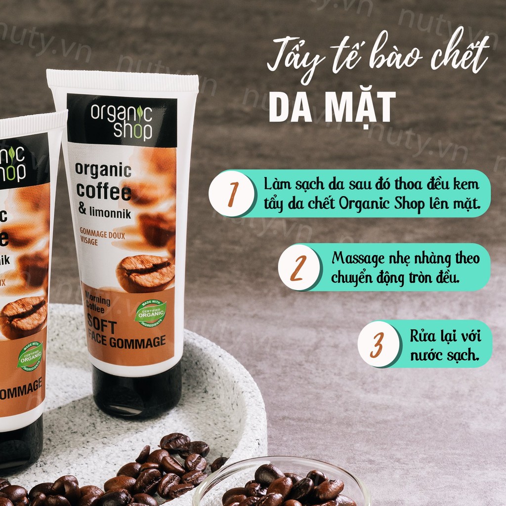 Tẩy Tế Bào Chết Da Mặt Organic Shop Face Gommage (75ml)