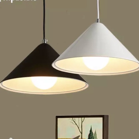 Đèn thả đơn trang trí hình nón hợp kim sơn tĩnh điện cao cấp chưa bao gồm bóng đèn DR-2 AA