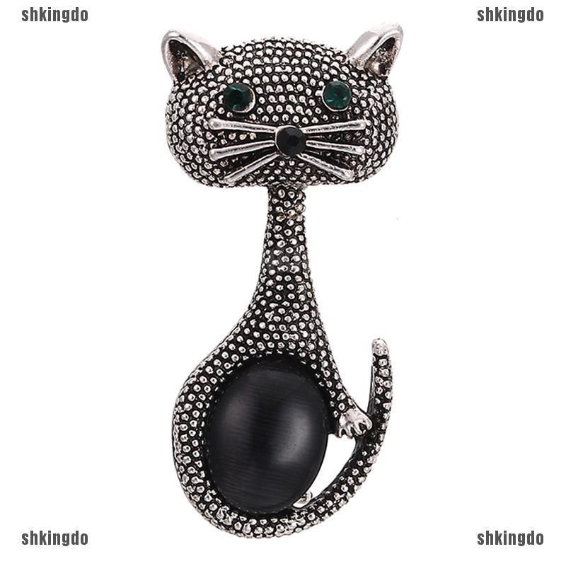 THINH Huy hiệu cài áo hình mắt mèo đính đá thời trang