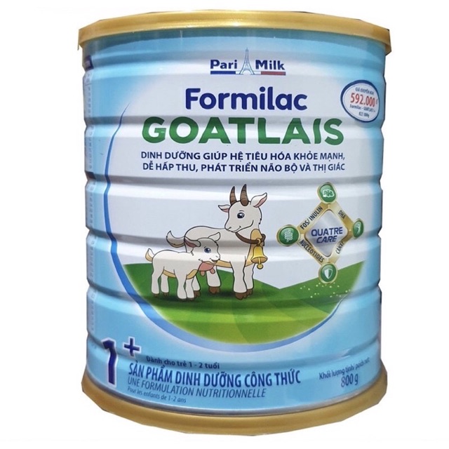 Sữa dê Fomilac Goatlait 1+ lon 800g