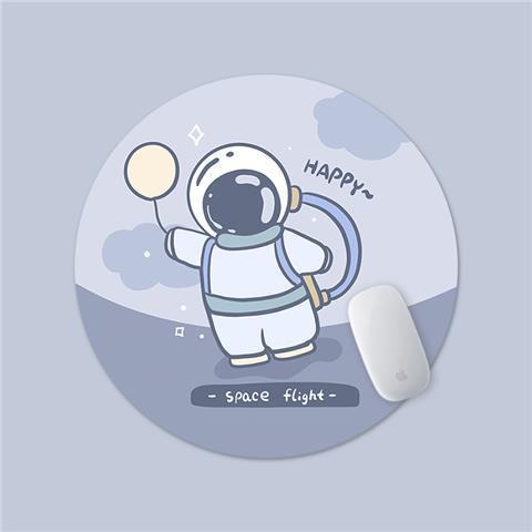 Tấm Lót Chuột Hình Tròn Dày Dặn Chống Trượt Họa Tiết Hoạt Hình Dễ Thương