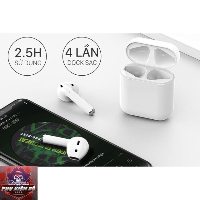 Tai Nghe Bluetooth i12 5.0 Cảm Ứng Cực Nhạy Tăng Chỉnh Âm Lượng 1 Đổi 1 Trong 30 Ngày - PKSMART - PHỤ KIỆN SỐ 9999