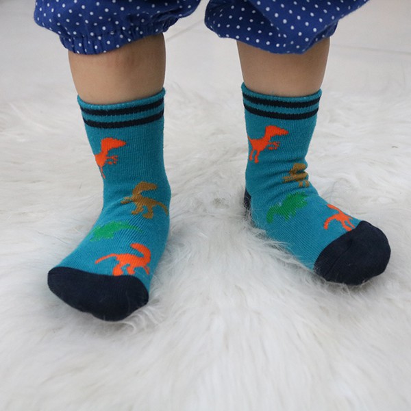 Set 5 Đôi Tất Vớ Cổ Cao Cho Bé Hình Khủng Long