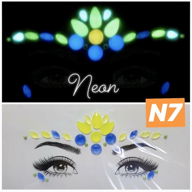 Neon Face sticker ‼️Dán mặt Neon phát sáng trong đêm đi Rave Fes‼️ | BigBuy360 - bigbuy360.vn