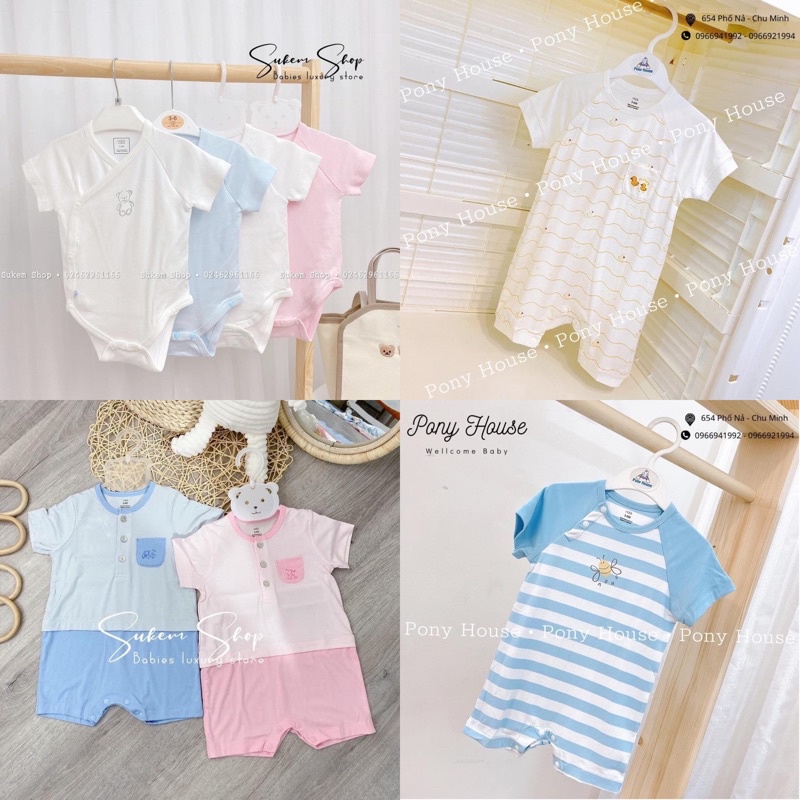 Bộ body cộc NOUS cho bé trai, bé gái (Newborn đến 9-12M)