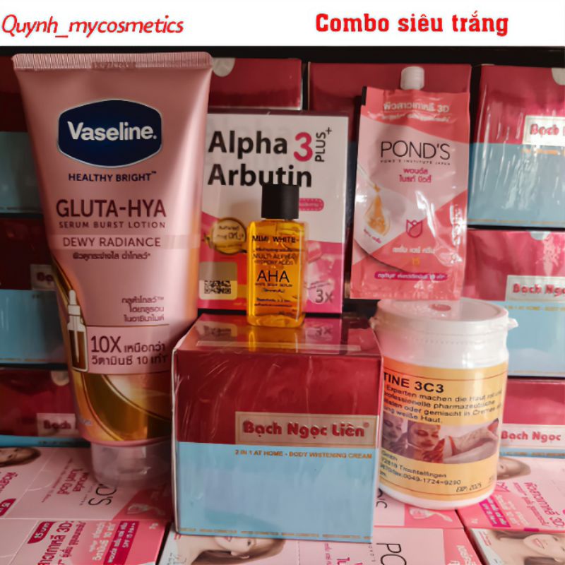 Combo Kem Bạch Ngọc Liên Siêu Trắng - Dành cho da đen