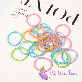 SET 100 DÂY CHUN BUỘC TÓC MINI CO DÃN CHO BÉ, NHIỀU MÀU CUTE PKT002