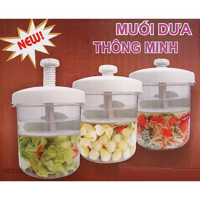 Hộp muối dưa cà thông minh Việt Nhật 5L Kích Thước Lớn - đồ dùng nhà bếp ủ kimchi cao cấp