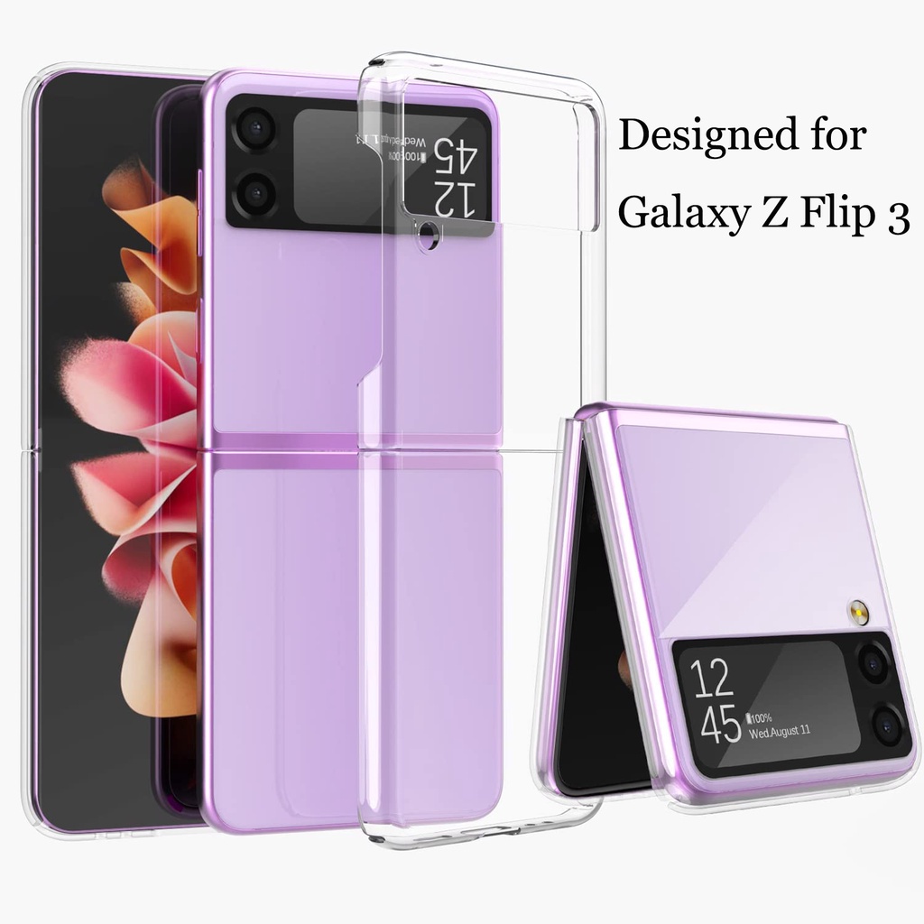 1 Ốp Điện Thoại PC Cứng Siêu Mỏng Chống Trầy Xước Chống Sốc Cho Samsung Galaxy Z Flip 3