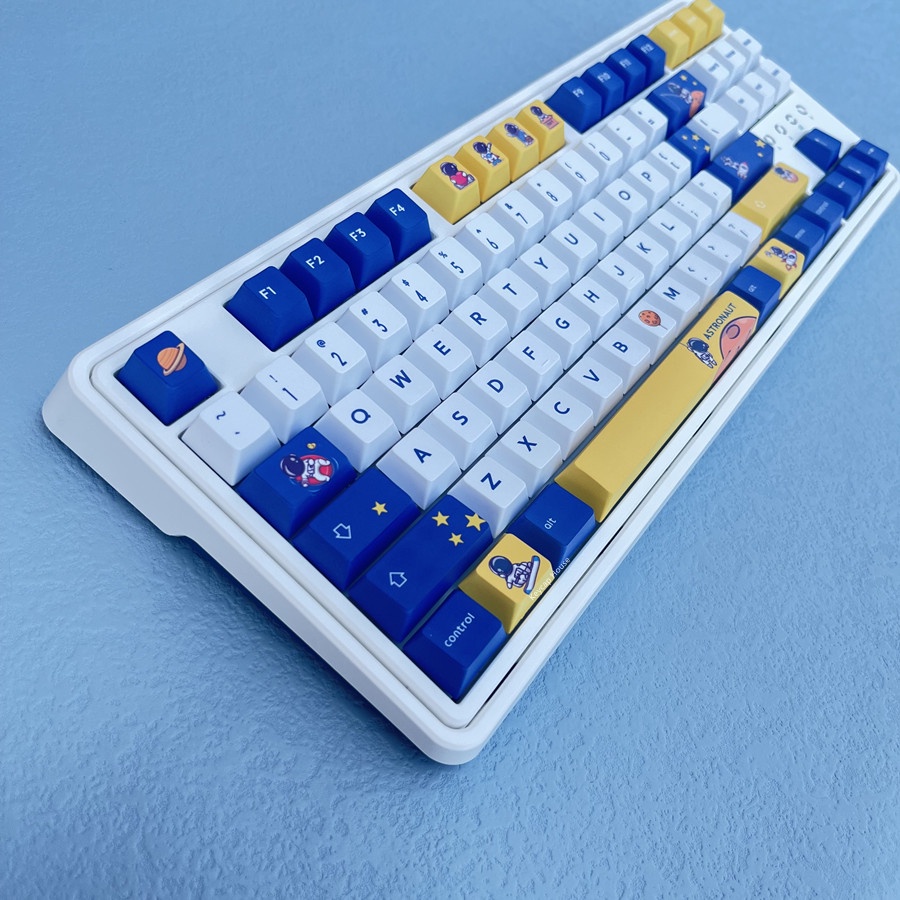 130 Phím Phi hành gia Astronaut Keycap Cherry Hồ sơ Người vũ trụ Anime PBT Thuốc nhuộm Phụ Bàn phím cơ học Keycaps