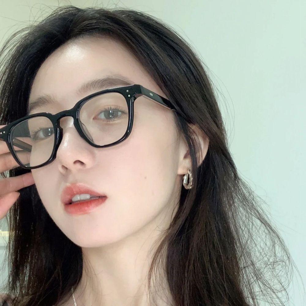 Kính Chống Ánh Sáng Xanh Gọng Tròn Họa Tiết Da Báo Phong Cách Hàn Quốc Dành Cho Nam