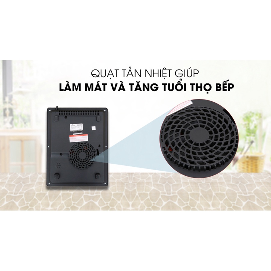 Bếp từ đơn Bluestone ICB-6609, Công suất cao 2000W nấu nhanh, Mặt kính Ceramic cao cấp, 6 chế độ nấu, Bảo hành 2 năm