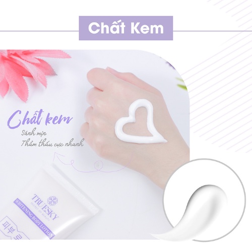 Kem dưỡng trắng da toàn thân hương hoa Lavender Truesky Whitening Body Lotion 100g